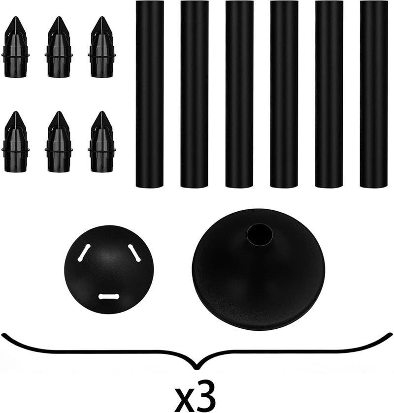 NEXCOVER Boat Cover Support Pole | Adjustable Height from 12" to 54" | 6-Stage Extension Pole | ABS Support Pole for Boat Cover (3 Pack) | Reinforced Support Pole System | Black - Image 2